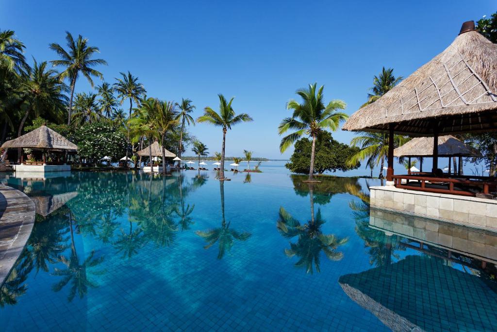 The swimming pool at or close to The Oberoi Beach Resort, Lombok