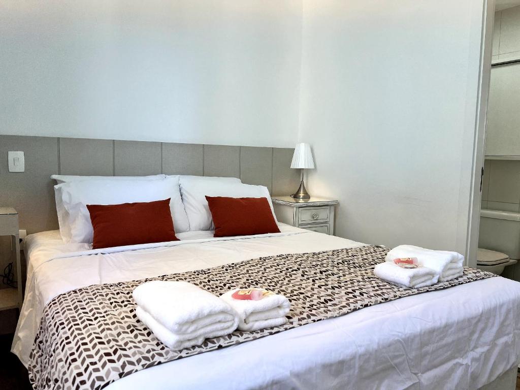 Кровать или кровати в номере RStar - Ape 3Q Prox do Allianz Parque, Pro Magno, CT Palmeiras e São Paulo