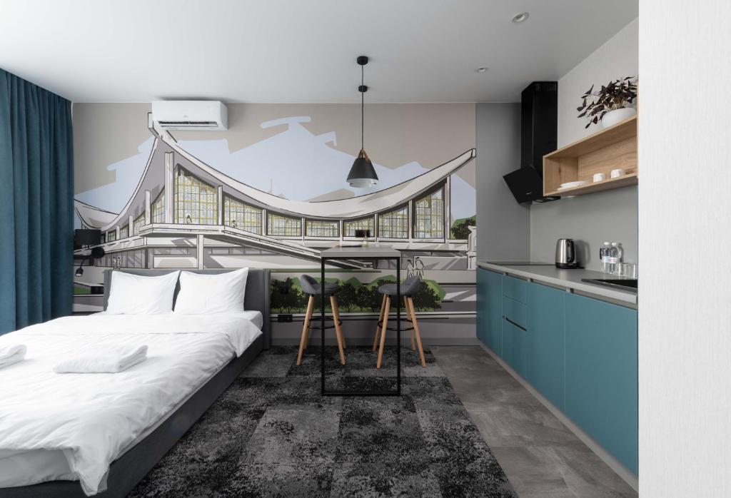 Postel nebo postele na pokoji v ubytování Be The One Hotel