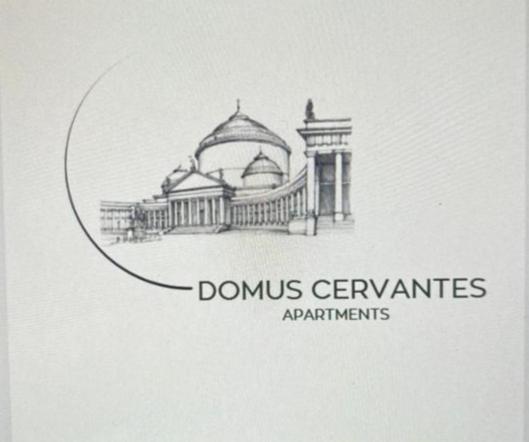 un disegno di un edificio in un cerchio di Domus Cervantes Apartment a Napoli