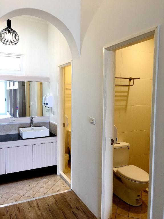 Koupelna v ubytování Moumoon B&B