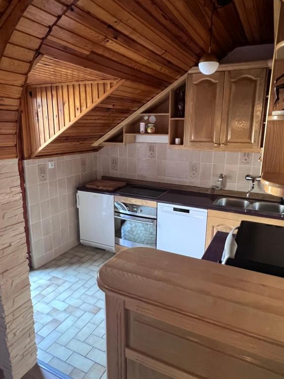 Kuchyň nebo kuchyňský kout v ubytování Villa SeaWiev