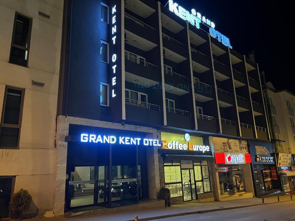 a building with a sign that reads brand next old office house at GRAND KENT OTEL in Bilecik