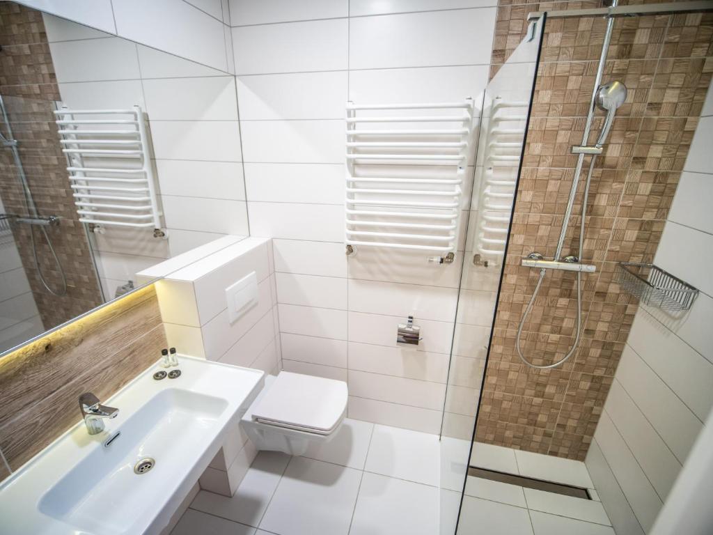 Kúpeľňa v ubytovaní Sanatorium Muszelka