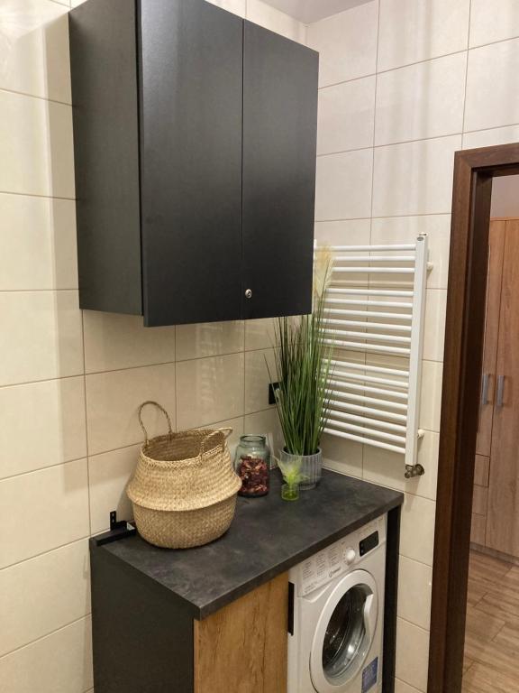 O bucătărie sau chicinetă la Apartament Kozigród