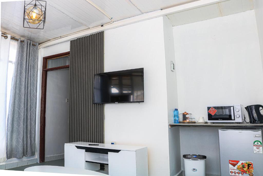 Kuchyň nebo kuchyňský kout v ubytování Lakewalk Cabin