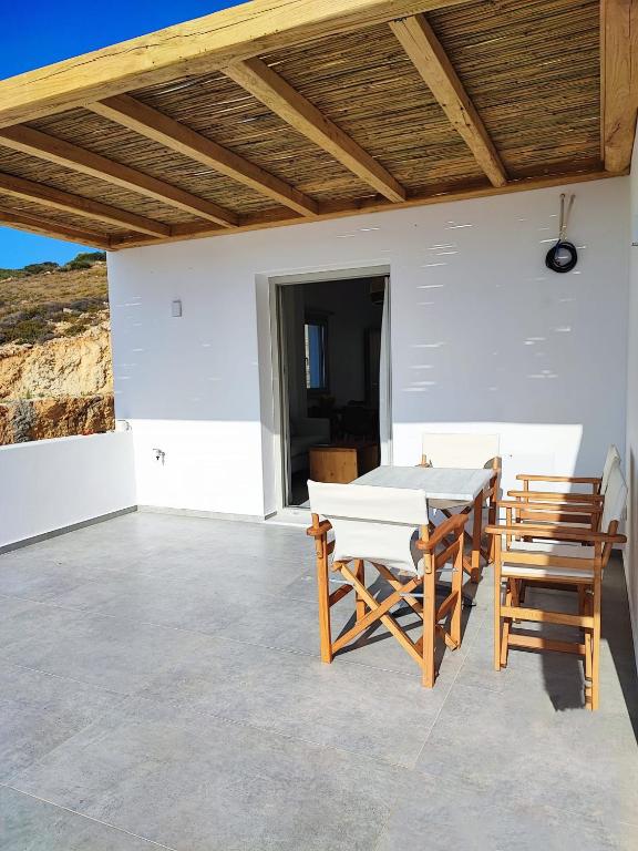 Balkón nebo terasa v ubytování Margo Seaview Antiparos