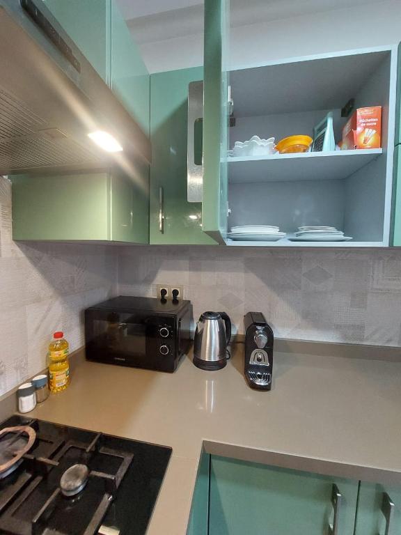 Kuchyň nebo kuchyňský kout v ubytování Family modern flat near McDo & Beach