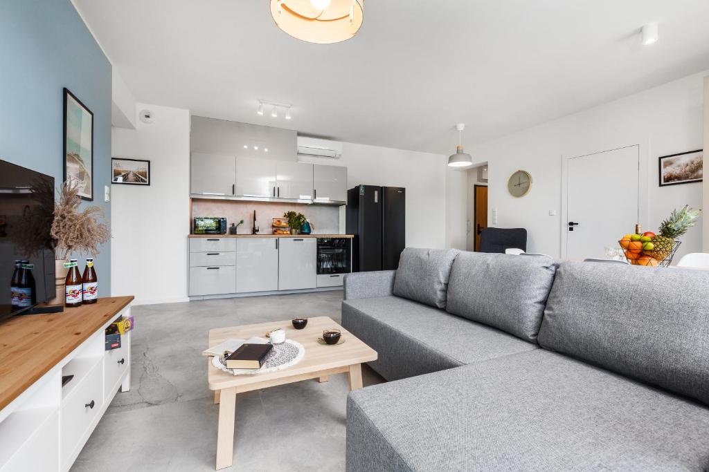 Kuchyň nebo kuchyňský kout v ubytování Apartamenty Pilice