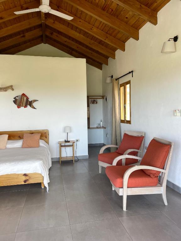 Postel nebo postele na pokoji v ubytování Altos de la Caobita