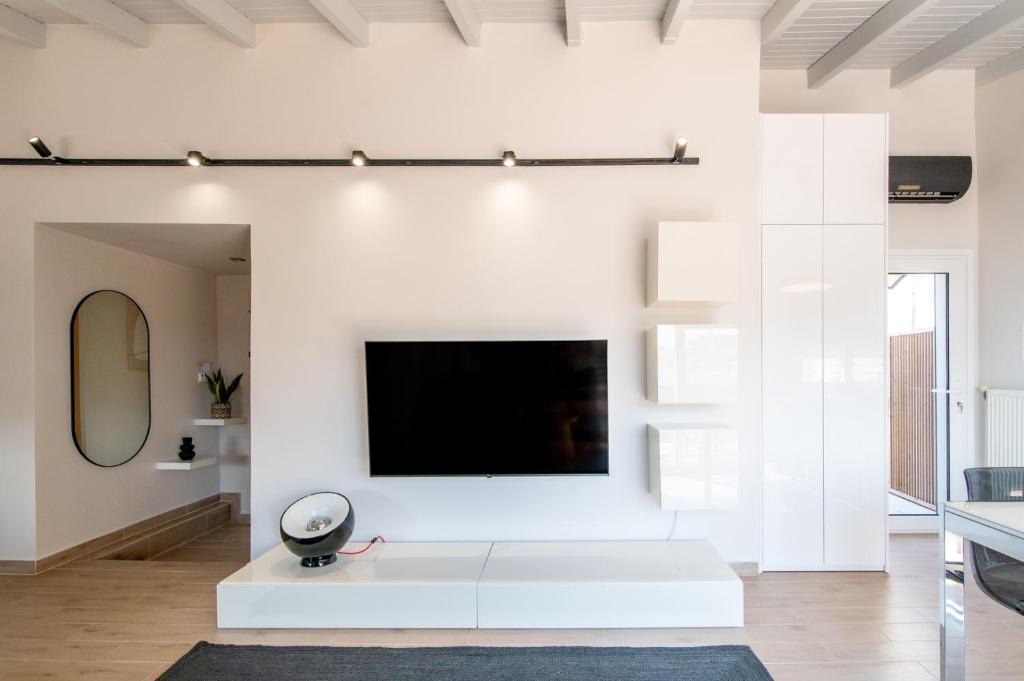 TV a/nebo společenská místnost v ubytování fragoseco loft! Elegance & Luxury