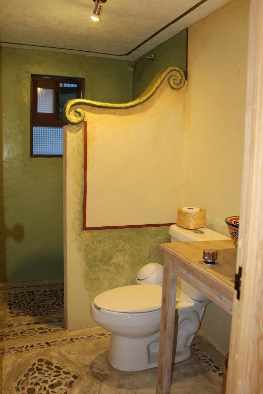 Koupelna v ubytování Hotel Casa Caro