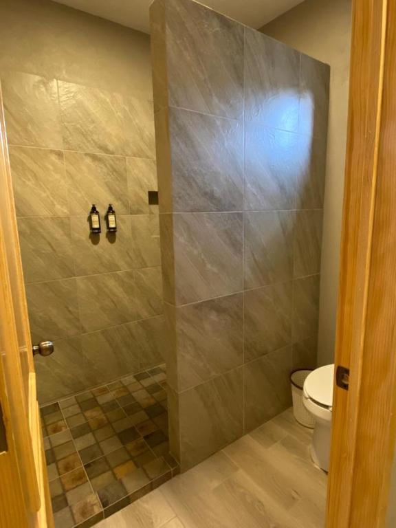 Koupelna v ubytování Hotel Casa Caro