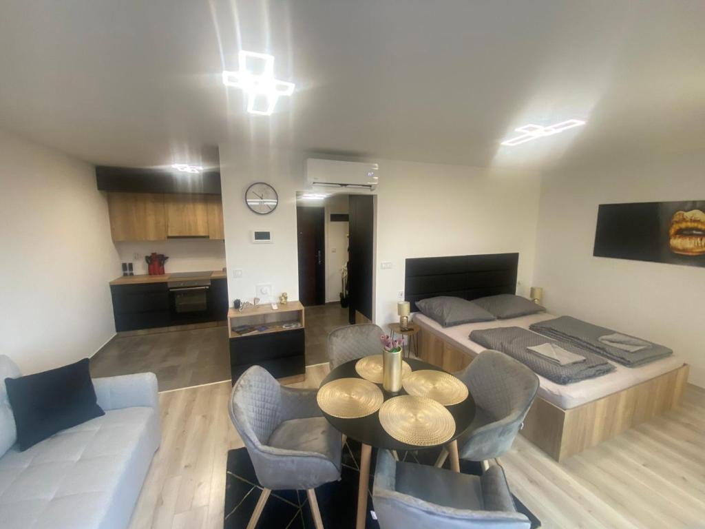 Η κουζίνα ή μικρή κουζίνα στο Lake View Penthouse