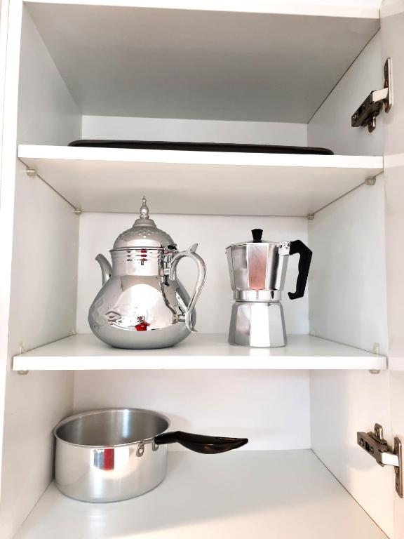 Kuchyň nebo kuchyňský kout v ubytování Prestige Apartment Oued Laou