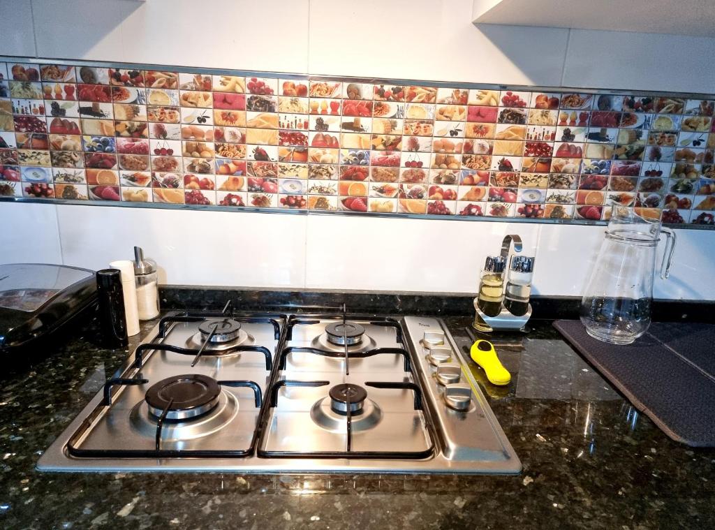 Kuchyň nebo kuchyňský kout v ubytování Prestige Apartment Oued Laou