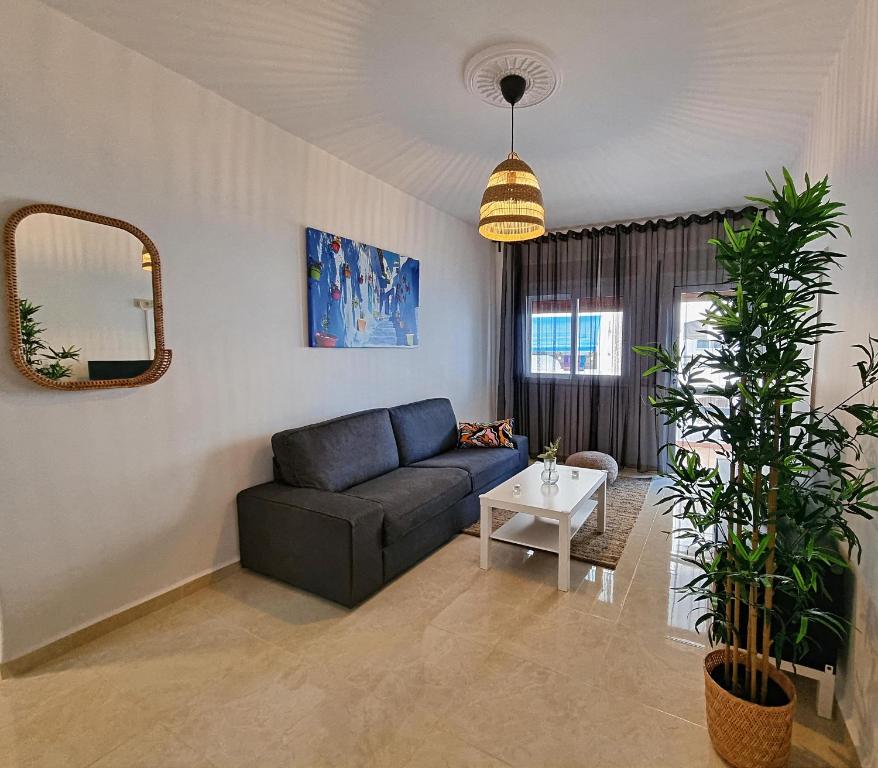 Posezení v ubytování Prestige Apartment Oued Laou