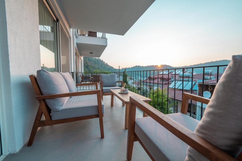 Balkón nebo terasa v ubytování Gizz Suites