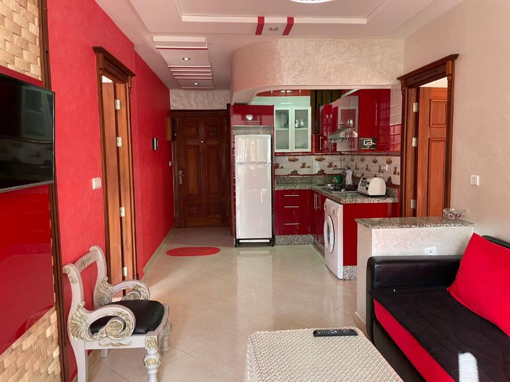 Kuchyň nebo kuchyňský kout v ubytování Shrif Appart-Luxe