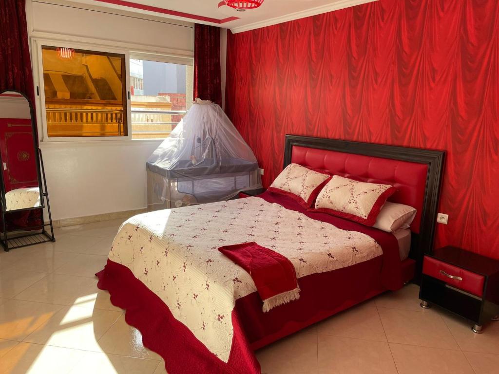 Postel nebo postele na pokoji v ubytování Shrif Appart-Luxe