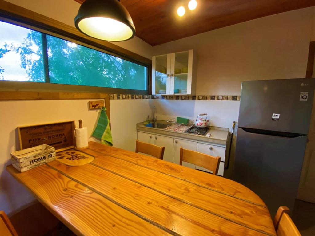 Kuchyň nebo kuchyňský kout v ubytování Cabañas La Luz