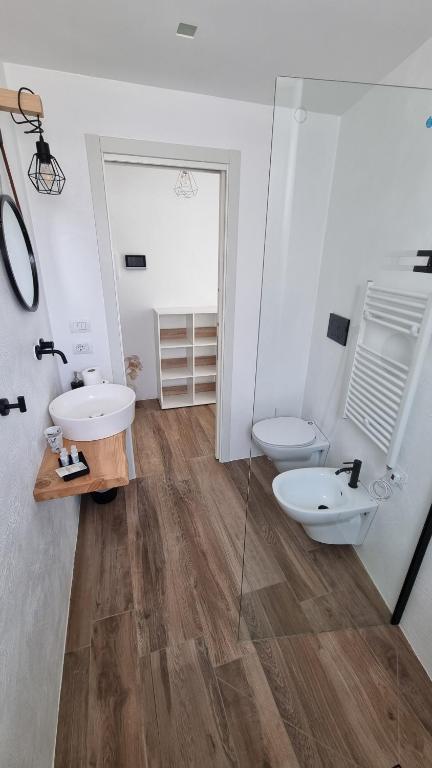 Koupelna v ubytování Casa Apula