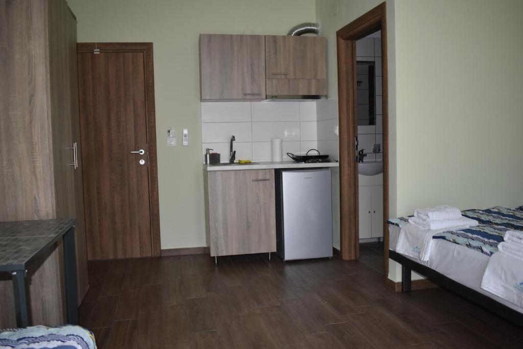 Kuchyň nebo kuchyňský kout v ubytování Villa Olympia