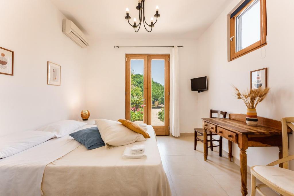 Postel nebo postele na pokoji v ubytování Villa Mazzella