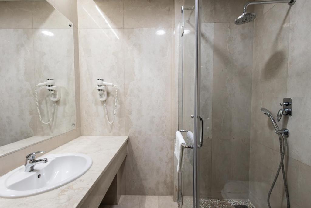 Koupelna v ubytování GARNI HOTEL AMI