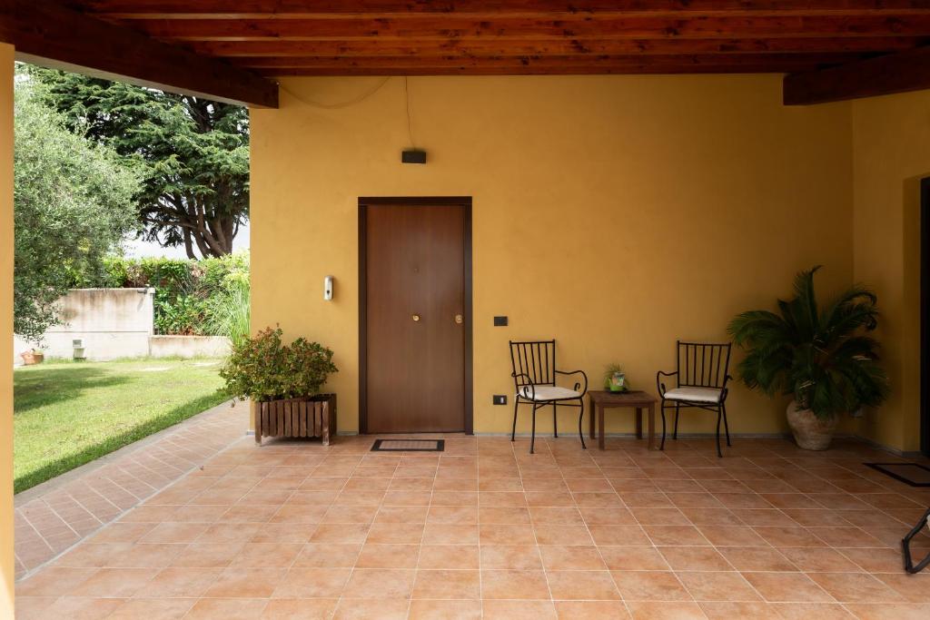 Patio alebo iná vonkajšia časť ubytovania L'Antico Vigneto