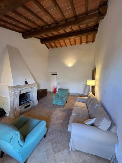 Posezení v ubytování La Casa di Vignoni Alto
