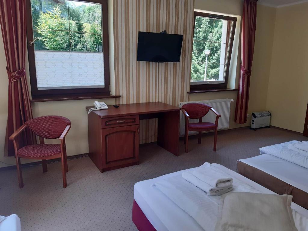 Posteľ alebo postele v izbe v ubytovaní Villa Wernera Hotel & Spa