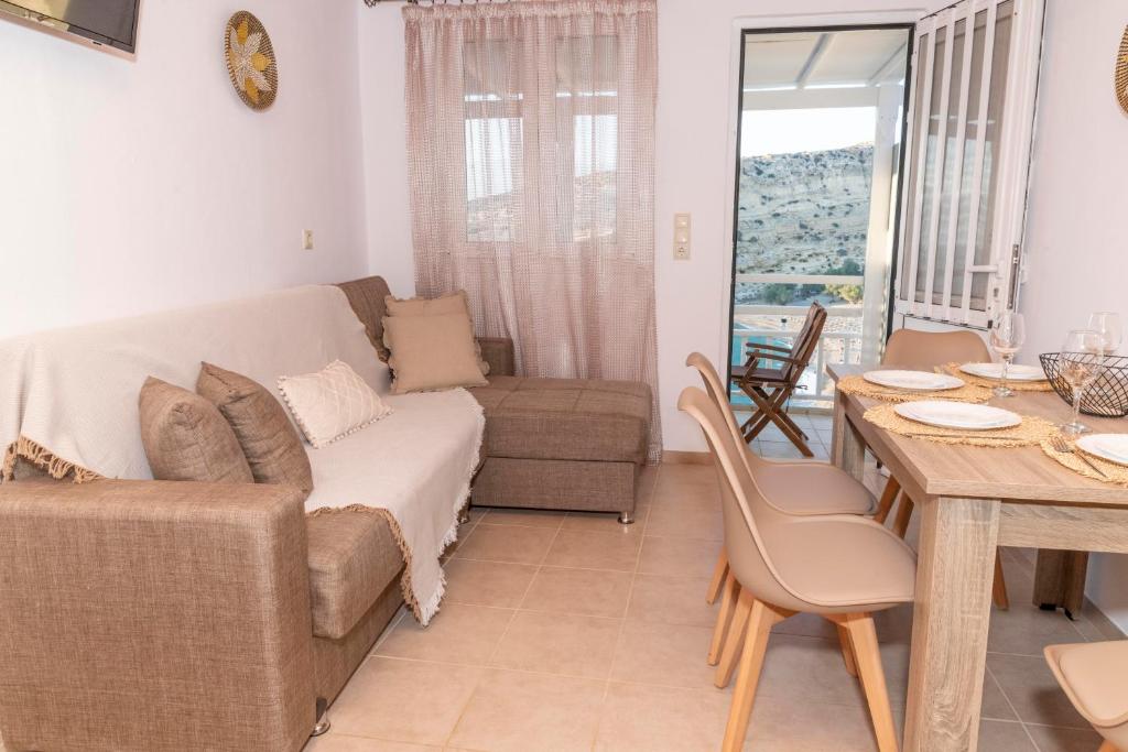 Posezení v ubytování Emmanouela Apartment