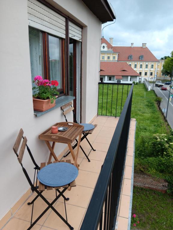 Balkón nebo terasa v ubytování Apartman Dunav