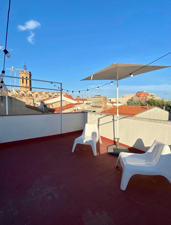 Balkón alebo terasa v ubytovaní Casa centro Sabadell a 20Km de Barcelona ideal Familias y Grupo Amigos