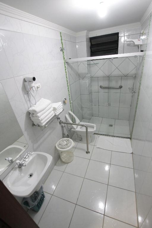 Koupelna v ubytování Hotel Três Fronteiras