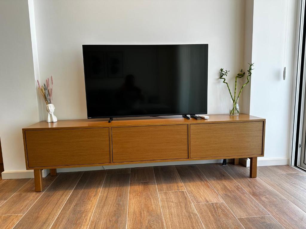 TV a/nebo společenská místnost v ubytování Rustemi