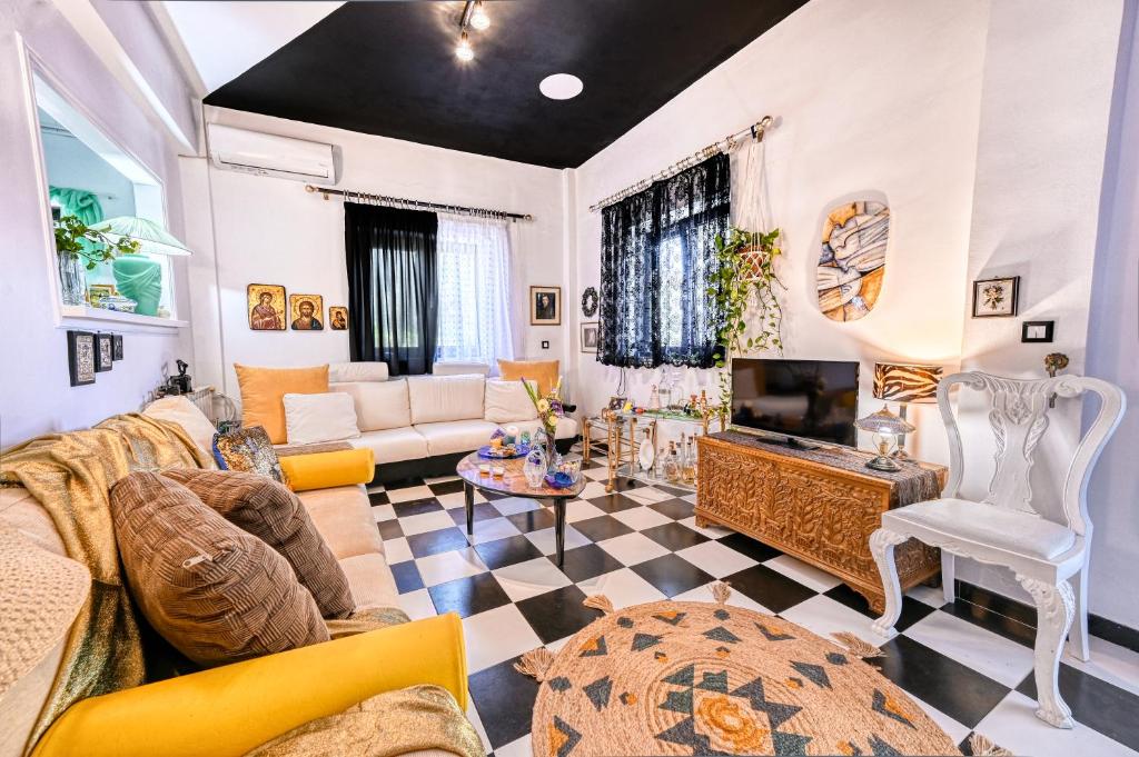 Posezení v ubytování Casa dei colori