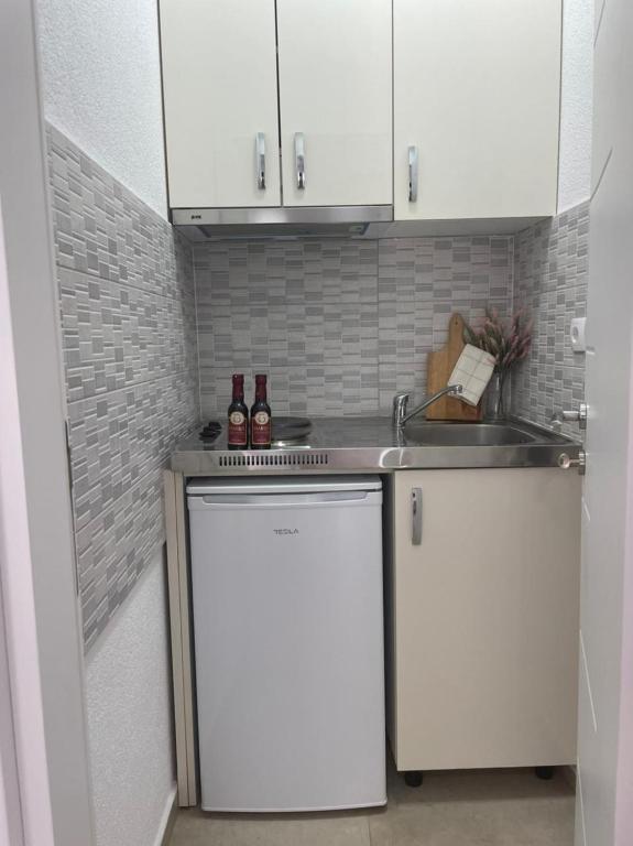 Kuchyň nebo kuchyňský kout v ubytování Jelić apartmani