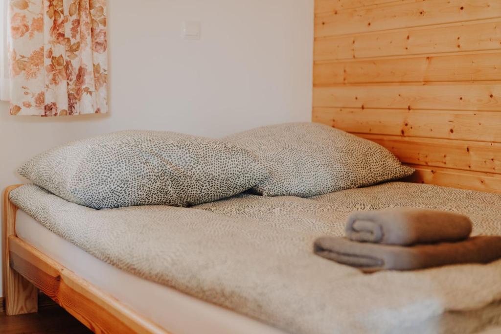 Postel nebo postele na pokoji v ubytování Domki Ania