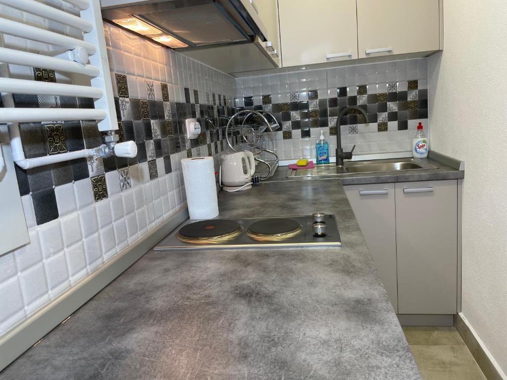 Kuchyň nebo kuchyňský kout v ubytování Bora Apartmani - FREE PARKING - CITY CENTER