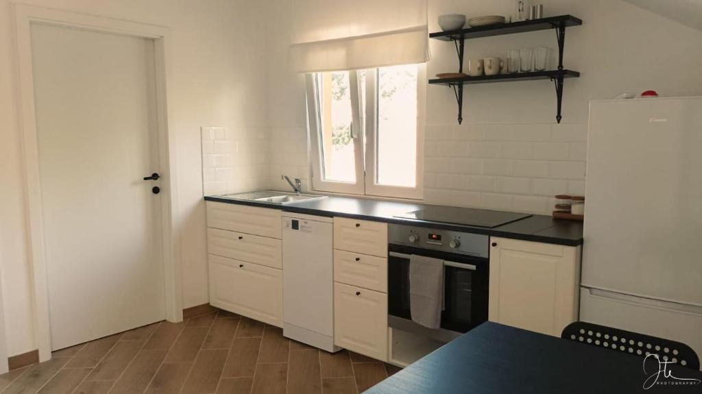 Kuchyň nebo kuchyňský kout v ubytování Apartmani Matiša