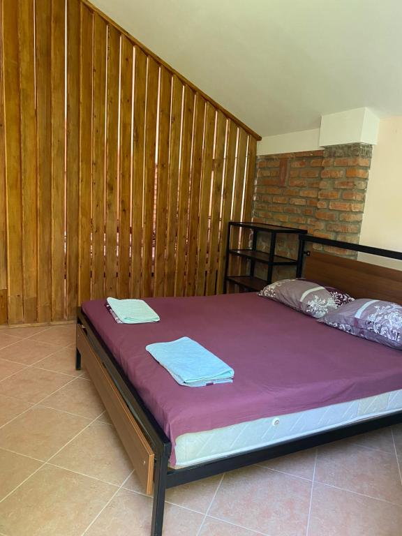 Postel nebo postele na pokoji v ubytování Guest house Shekvetili