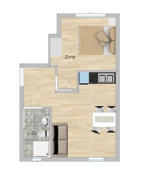 wykonanie planu piętra małego apartamentu w obiekcie Apartment Zvonko w mieście Metajna