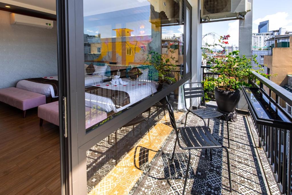 Balkón nebo terasa v ubytování Jade Scene Hotel