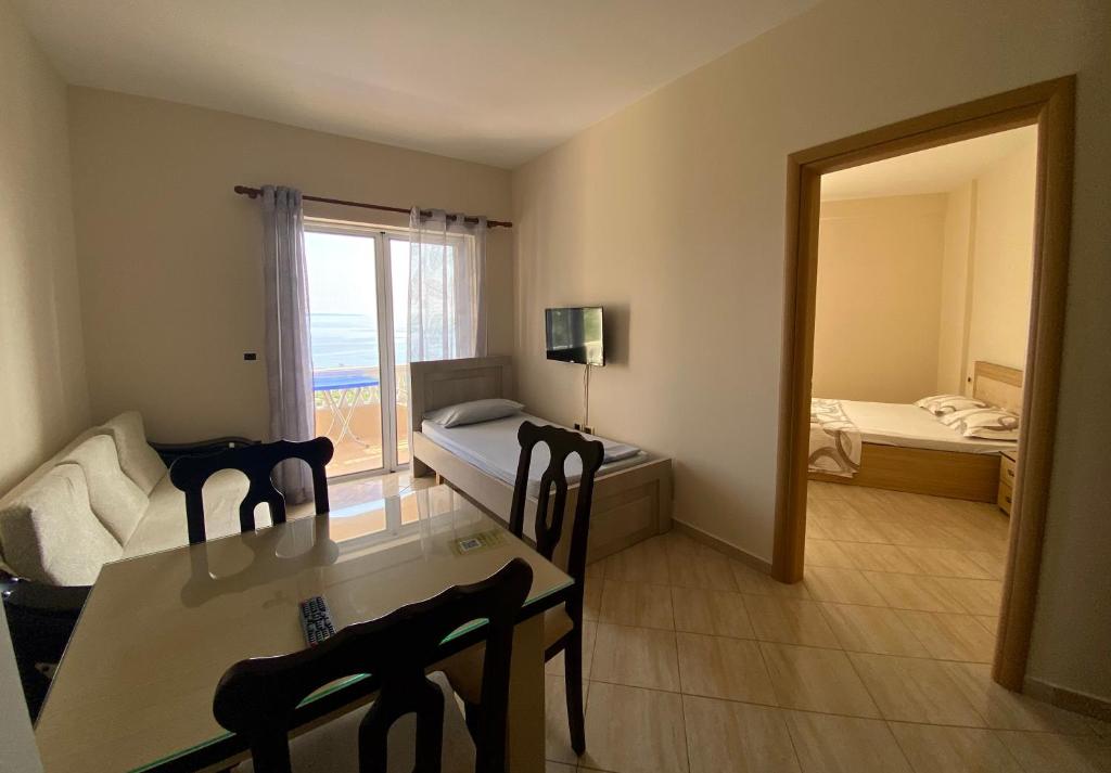 Postel nebo postele na pokoji v ubytování OniRana Apartments