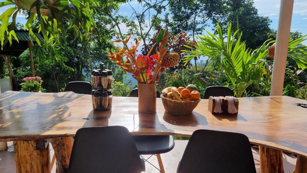Zahrada ubytování Minca Sintropia - Sustainable Lodge & Organic Coffee Finca