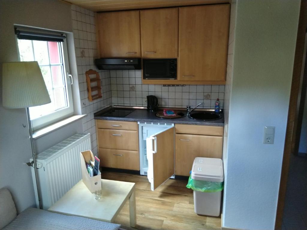 Kuchyň nebo kuchyňský kout v ubytování Heidehof Hellenthal