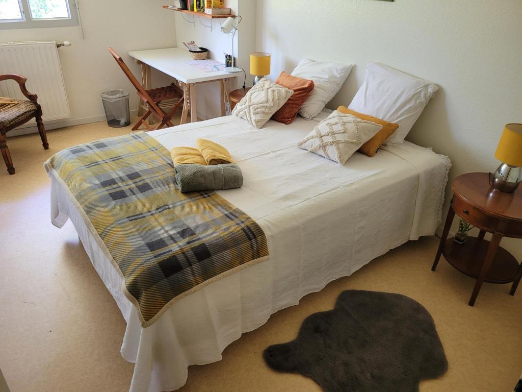 Postel nebo postele na pokoji v ubytování Appartement pechDavid SUD