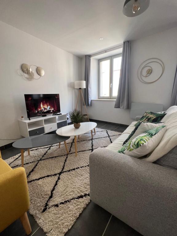 Posezení v ubytování Le Cosy